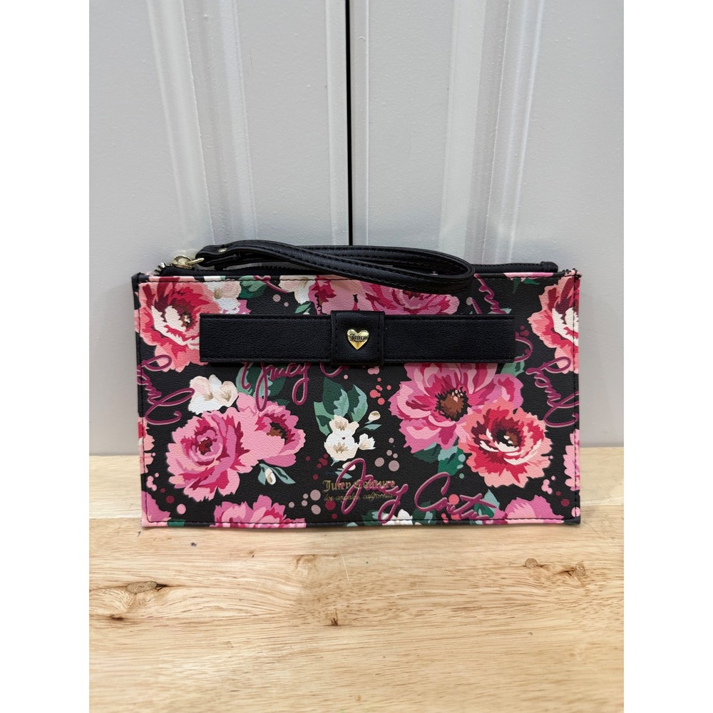 NWOT Juicy Couture Peek a Bow Floral Wristlet Pick a Flower